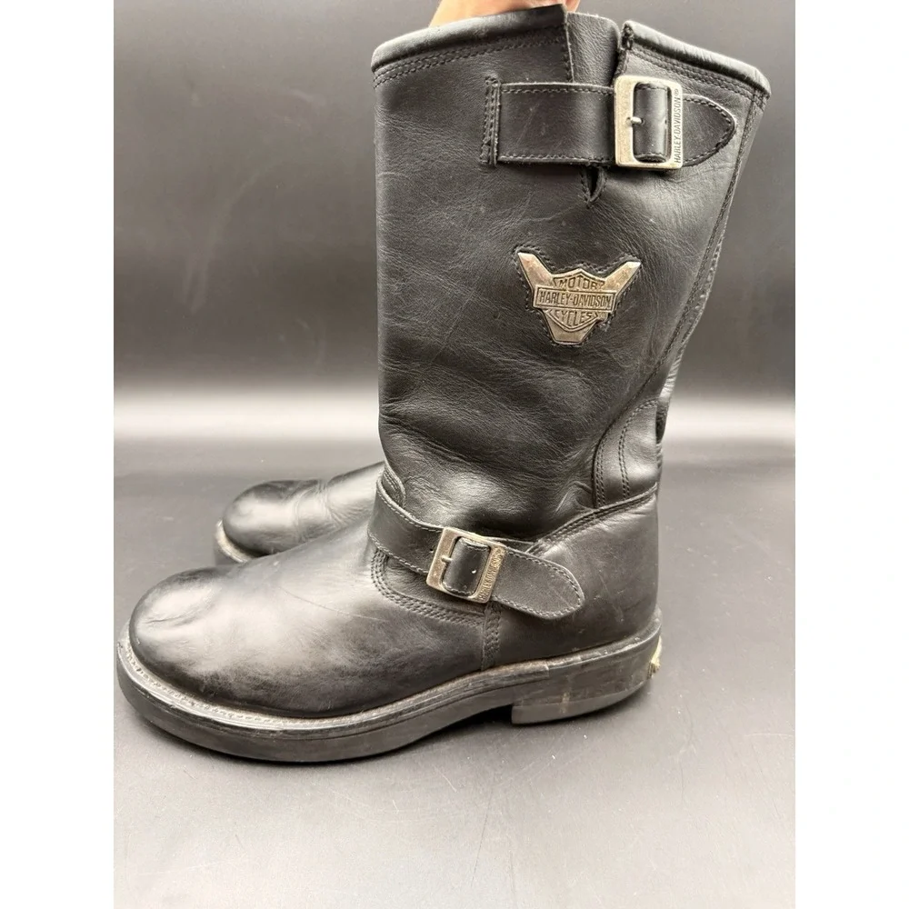 Vintage Harley Davidson‎ Engineer Motorycle Harness Boots Size 13 US